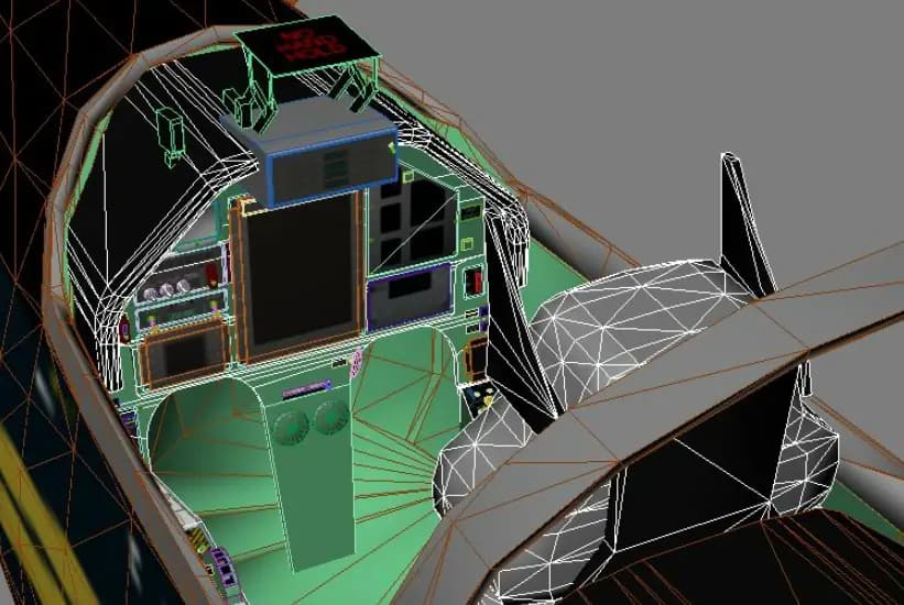Pilatus PC-9m flight simulator modeling stage