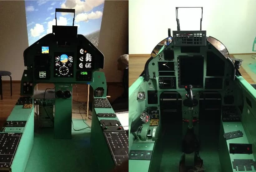 Pilatus PC-9m flight simulator building stage