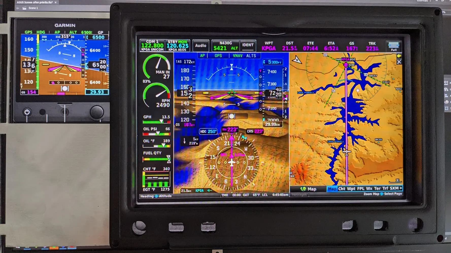 A hot swappable glass panel for the C-172 simulator