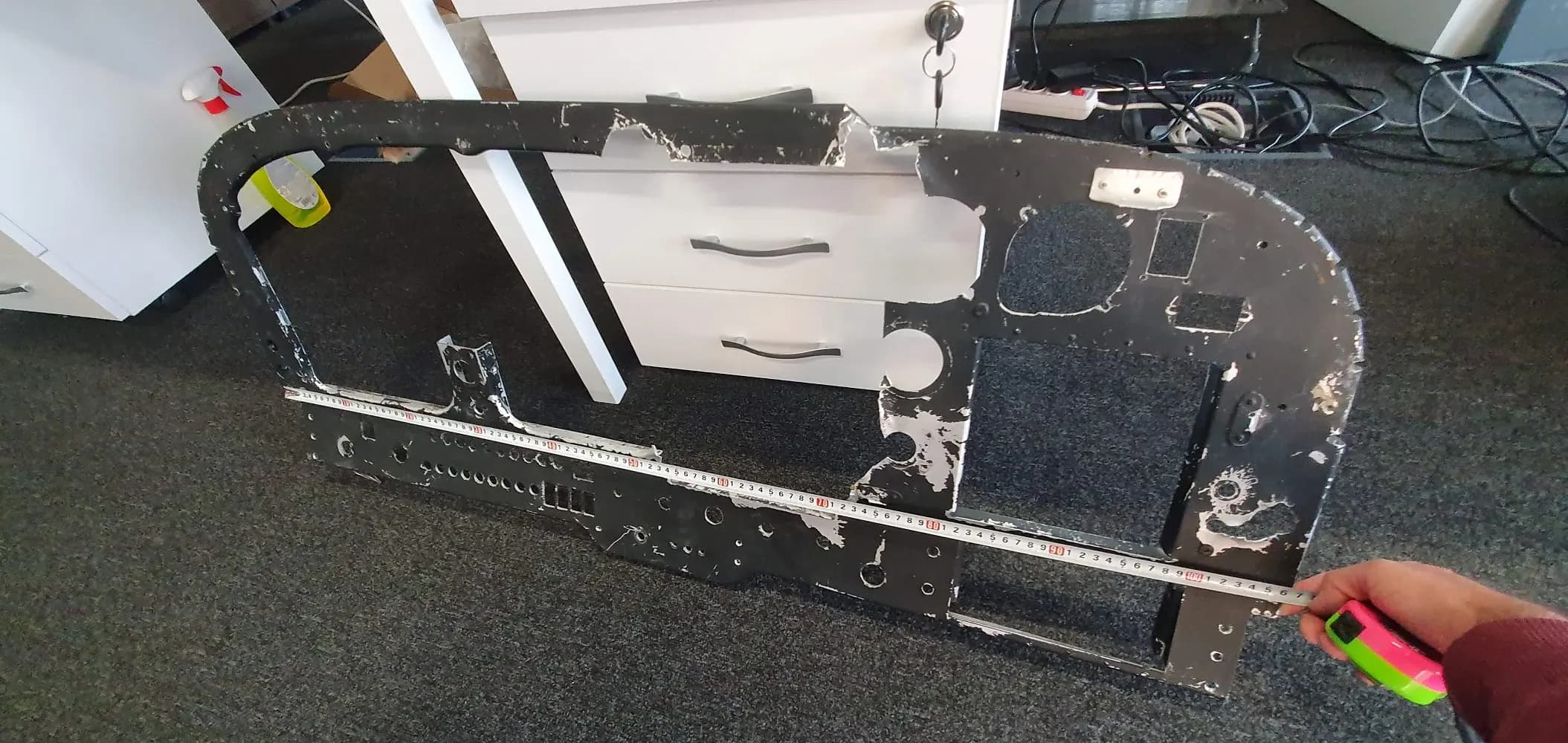 A C-172 main panel removed from aircraft