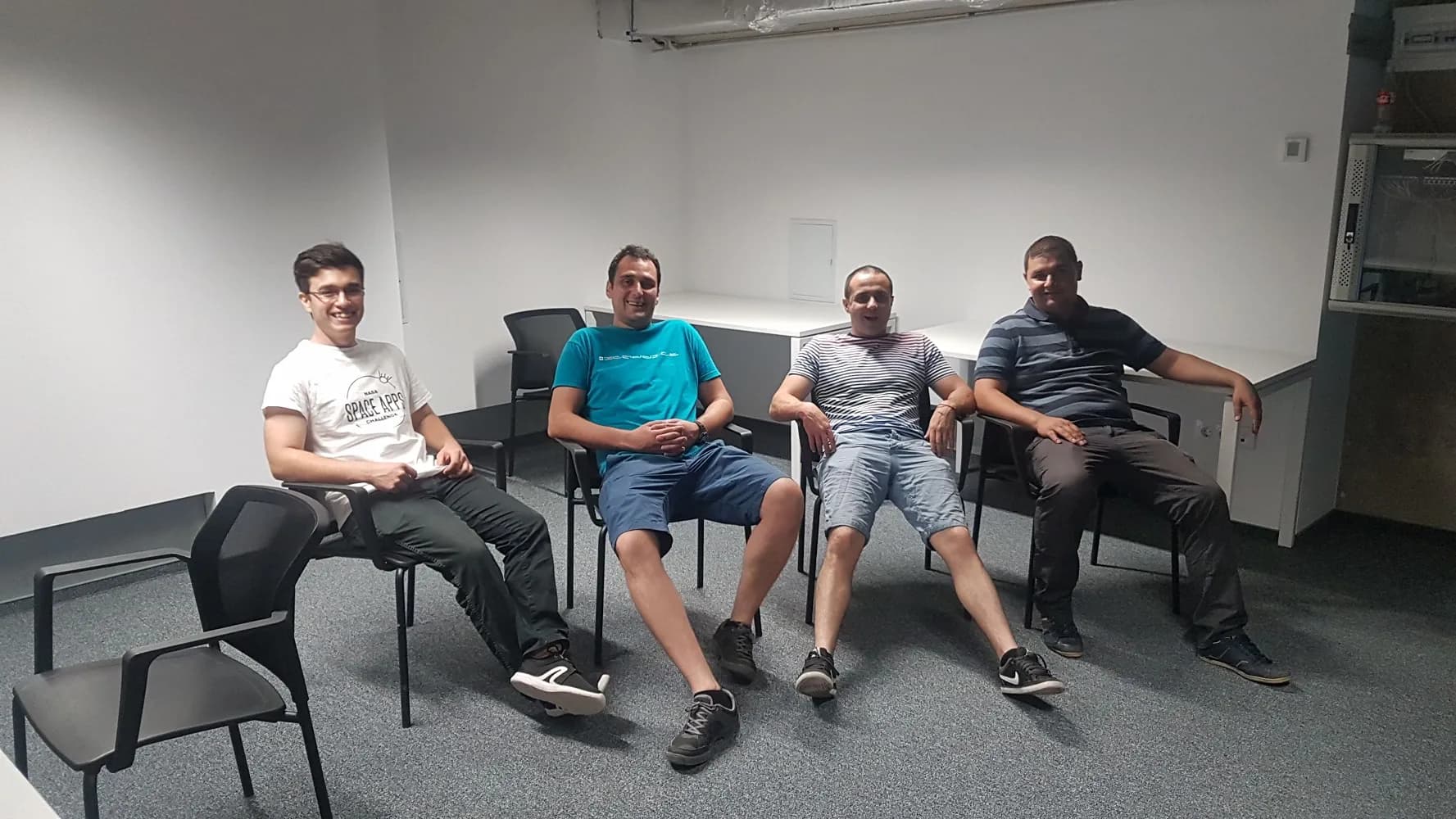 Techtopia in the beginning - developers sitting in an empty room