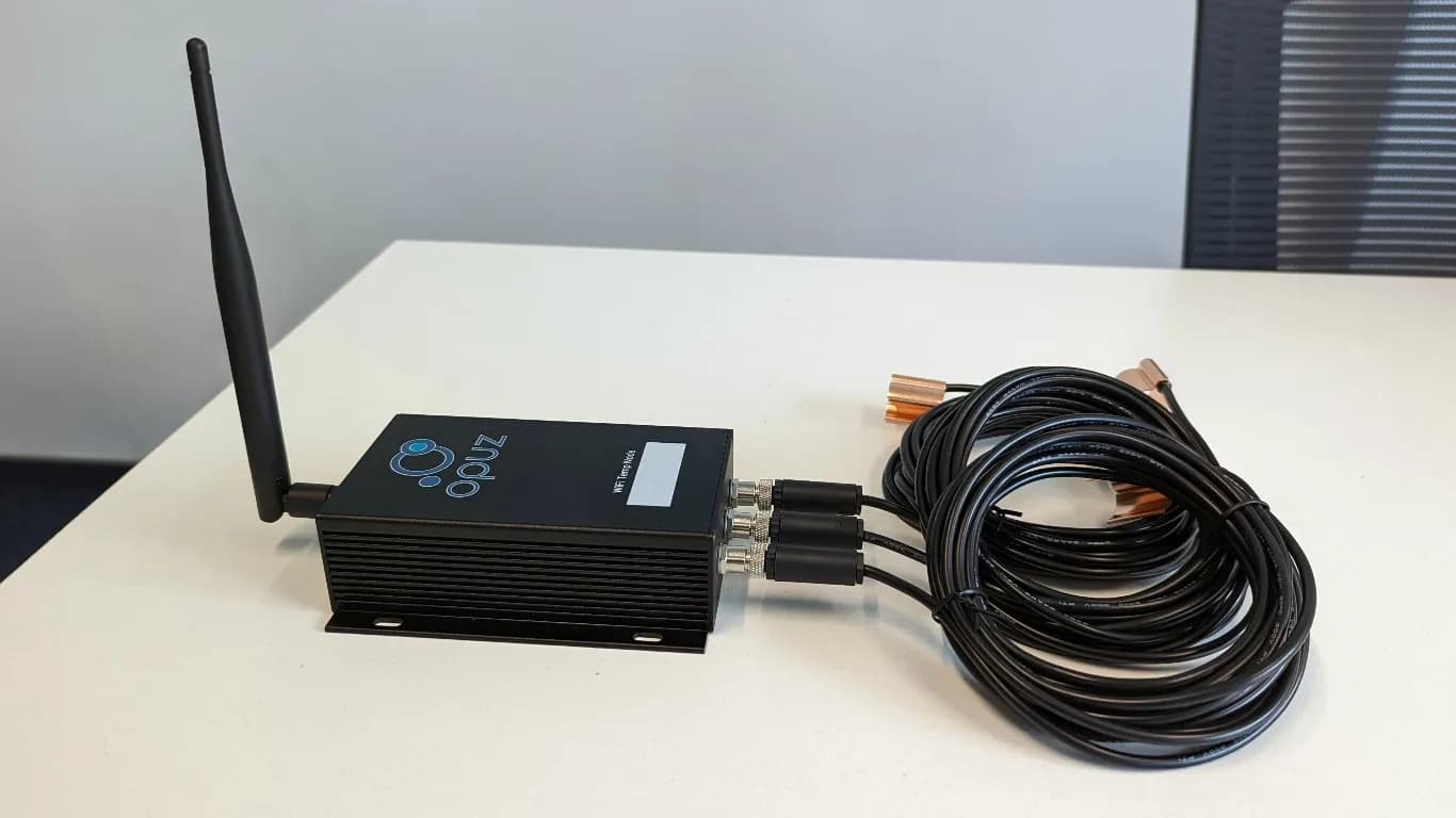 LoRa sensor with temperature sensors attached