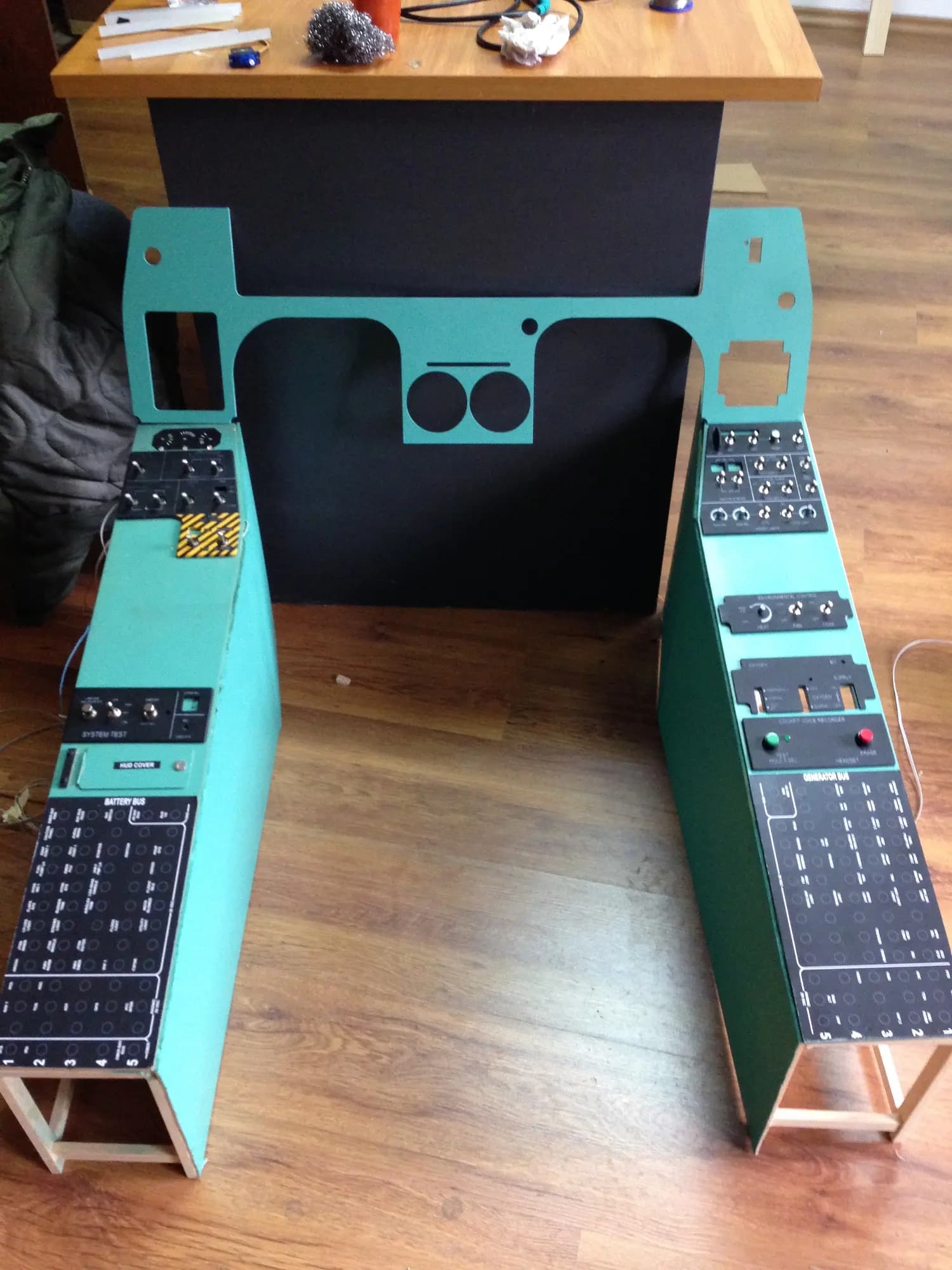 Cockpit center console of the PC-9M simulator prototype